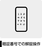 暗証番号での解錠操作